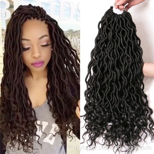 Curly Crochet braid Hair Extensions 18 inch 24 strands/pack Ombre Braiding Hair Synthetic Afro Locs Wholesale